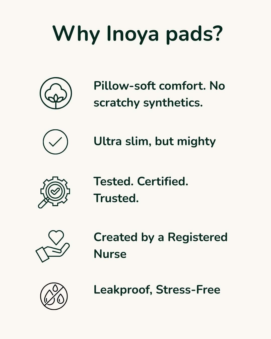 Organic Cotton Reusable Panty Liners - Inoya